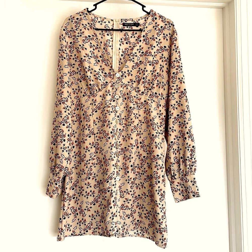 Nasty Gal Summer Floral Dress, Size 10